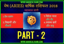 मेष राशिफल 2019, Mesh Rashifal 2019 -हिंदी में-Mahakal Vaani PART-2
