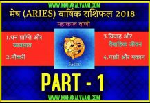 मेष राशिफल 2019, Mesh Rashifal 2019 -हिंदी में-Mahakal Vaani PART-1