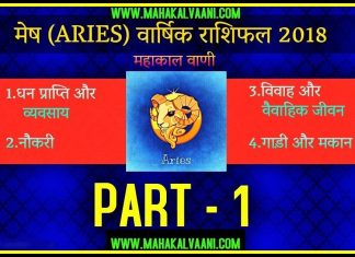 मेष राशिफल 2019, Mesh Rashifal 2019 -हिंदी में-Mahakal Vaani PART-1