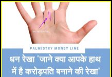 Palmistry Money Line धन रेखा “जाने क्या आपके हाथ में है करोड़पति बनाने की रेखा”